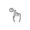 Touch and hold line icon