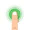 Touch icon concept. Touch with finger illustration. Push or press sign. Tap icon isolated. Finger presses.