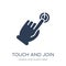 Touch and join icon. Trendy flat vector Touch and join icon on w