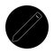 Touch Pen Solid Black Icon Inside Circle