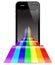Touch phone with rainbow