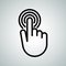 Touch screen or touchscreen finger vector icon