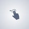 Touching two fingers left, vector best flat icon