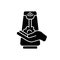 Touchless soap dispenser black glyph icon