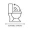 Touchless toilet seat linear icon