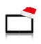 Touchpad pc and Santa Claus red christmas hat