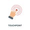 Touchpoint flat icon. Colored sign from customer service collection. Creative Touchpoint icon illustration for web