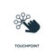 Touchpoint icon symbol. Creative sign from icons collection. Filled flat Touchpoint icon for computer and mobile