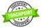 touchpoint label. touchpoint round band sign.