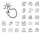 Touchpoint line icon. Click here sign. Salaryman, gender equality and alert bell. Vector