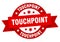 touchpoint round ribbon isolated label. touchpoint sign.