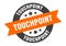 touchpoint sign. touchpoint round ribbon sticker. touchpoint