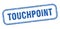 touchpoint stamp. touchpoint square grunge sign