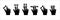 Touchscreen gesture icon. Hand finger touch screen gesture vector icons set. Contain symbol such as pinch up, two finger tap,