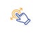 Touchscreen gesture line icon. Drag and drop arrow sign. Swipe action. Vector