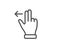 Touchscreen gesture line icon. Slide left arrow sign. Swipe action. Vector