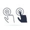 Touchscreen icon symbol. Premium quality isolated forefinger element in trendy style.