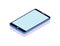 Touchscreen Mobile, Empty Blue Smartphone Vector