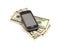 Touchscreen mobile phone and dollars