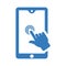 Touchscreen Technology Icon / blue color