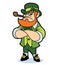 A tough looking leprechaun