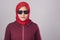 Tough Muslim Lady in Red