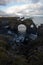 Tough nature at a cliff in Iceland. Rocky mountains and beautiful landscape. Rocks.