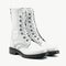 Tough and Timeless: Combat Boots on White Isolation. AI Generated