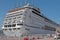 Toulon, France - Jul 01, 2019: Cruise ship on mooring at port