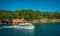 Tour Boat on Sightseeing Excursion Trip Pictured Rock Lake Shore