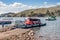 Tour boats and ferries in Copacabana harbour, Bolivia