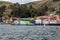 Tour boats and ferries in Copacabana harbour, Bolivia