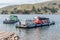 Tour boats and ferries in Copacabana harbour, Bolivia