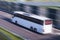 Tour Bus running, motion blur