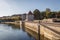 Tour de la Pelote, Quai de Strasbourg, An old French style Fort and river in Besancon, France