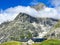 Tour de Mont Blanc hike with view along Dora di Ferret near Rifugio Elena