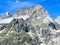 Tour de Mont Blanc hike with view along Dora di Ferret near Tete de Ferret