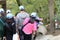 Tour group visit gulangyu scenic area