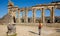 Tour tourism at Roman ruins of Volubilis