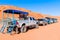 Tour trucks at the Antelope Canyon