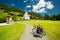 Touring bicycles in a village in Austria