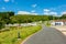 A touring caravan site in the English countryside