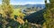 Tourism in Altay, Russia. View of the valley and the Katun River from the mountain. Spring view