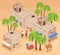 Tourism Egypt Isometric Composition