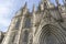 Tourism, Facade of the Cathedral of Barcelona located in the old