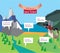 Tourism infographic. Vector resort illustration