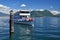 Tourism in Italy. Ferry boat at Lake (lago) Maggiore