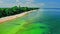 Tourism in Poland by sea. Crowded beach at Baltic Sea.