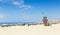 Tourism in spain. View of beach in Rota, Cadiz, Spain.