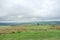 Tourist admires the rolling hills of Yorkshire